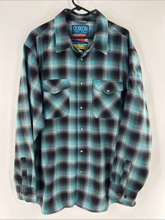 DIXXON Other - DIXXON Pensacola Flannel Plaid Shirt Men's Biker Blue Black 3X Lumberjack Punk